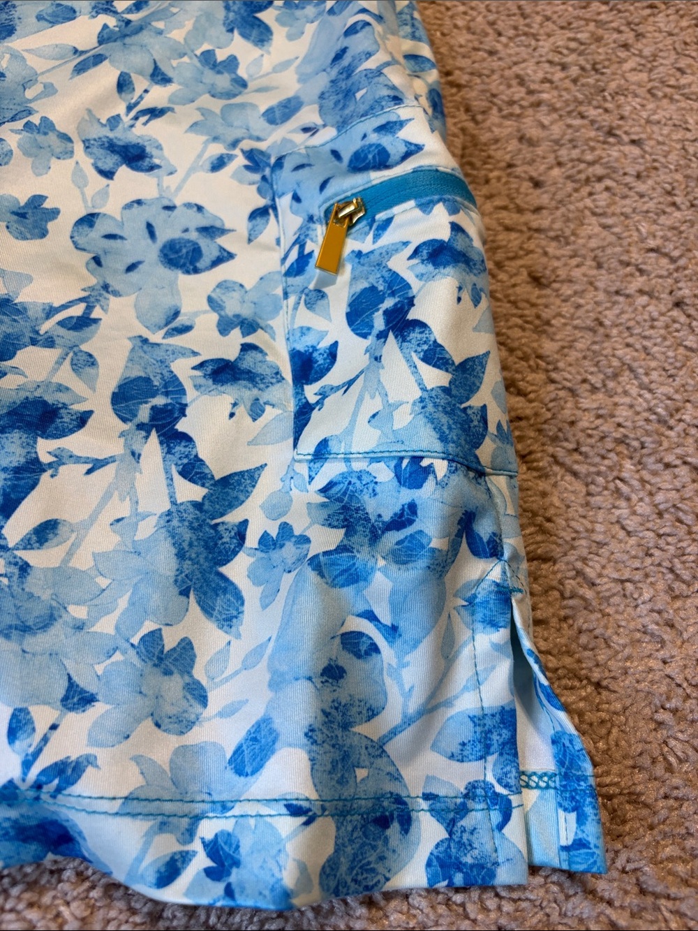 Lopez blue floral golf / tennis skiort small - Picture 2 of 7